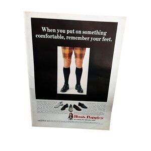 1968 Hush Puppies Shoes Ad Remember Your Feet Vintage Footwear